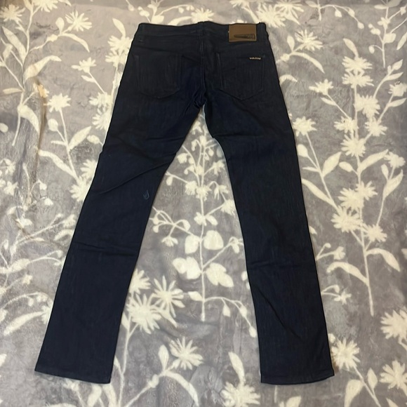 EUC Volcom Skinny Jeans - dark blue stretch Boys Sz 14 - Picture 2 of 11